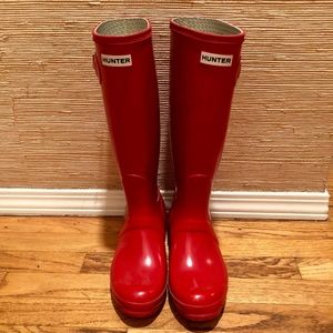 Hunter Original Boots in Gloss Red